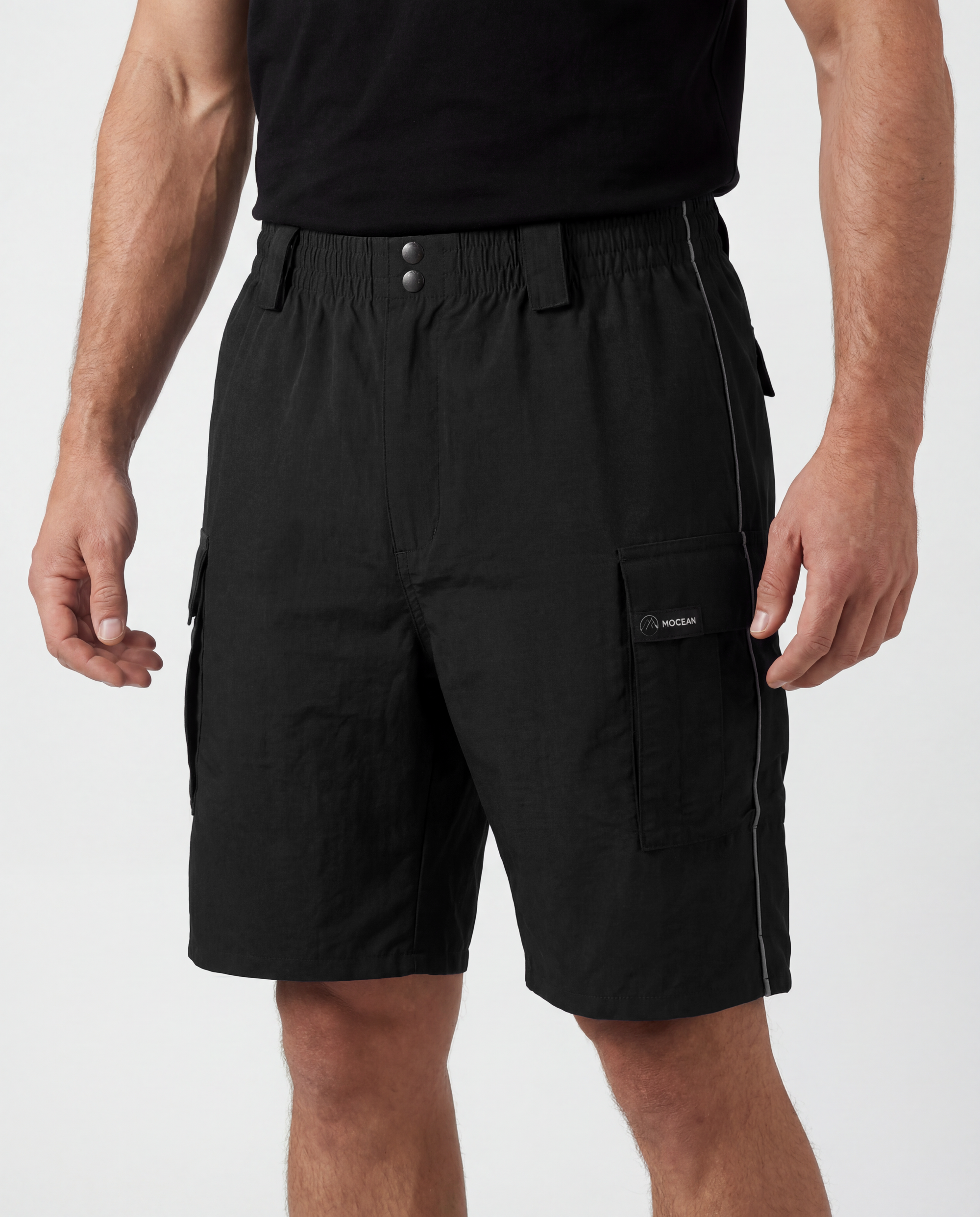 Mocean 1081 Piping Tactical Short Quick-Dry & Water-Repellent, Lightweight Mens Cargo Shorts Stretchable Work Shorts for Men