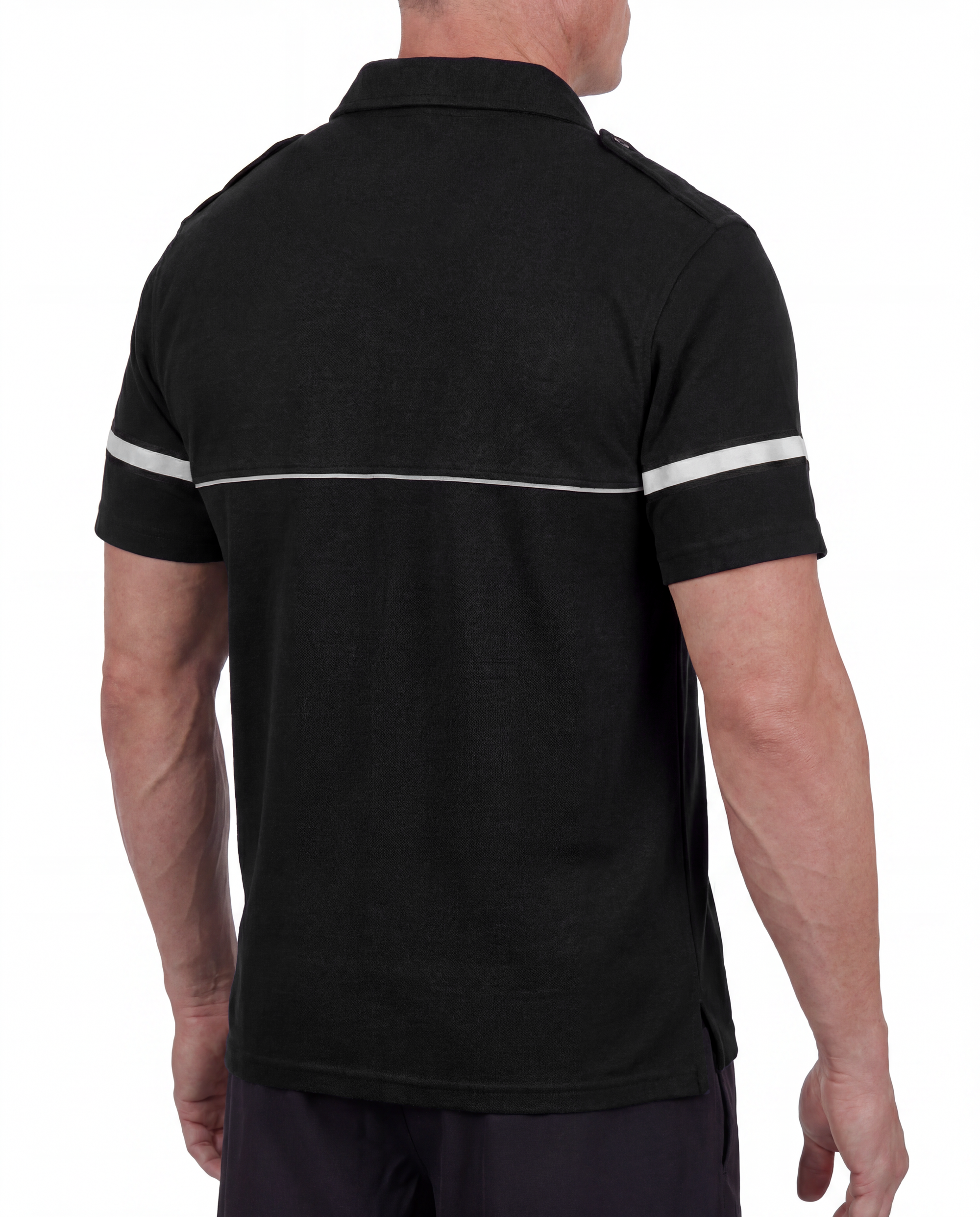 Mocean 354 Two-Tone Polo Safety Shirt for Men with Reflective Sleeves