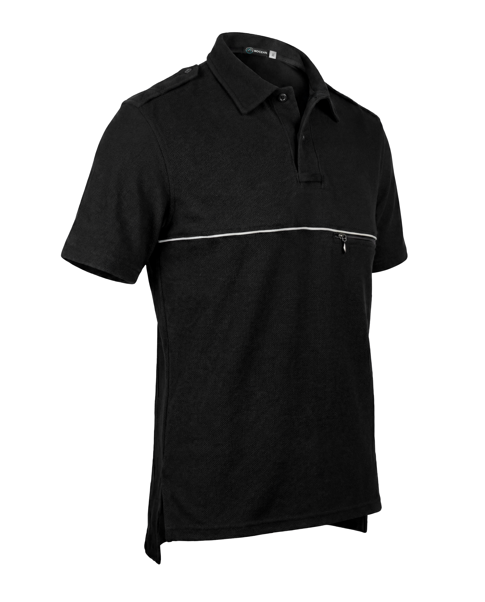 Mocean 354 Two-Tone Polo Safety Shirt for Men with Reflective Sleeves