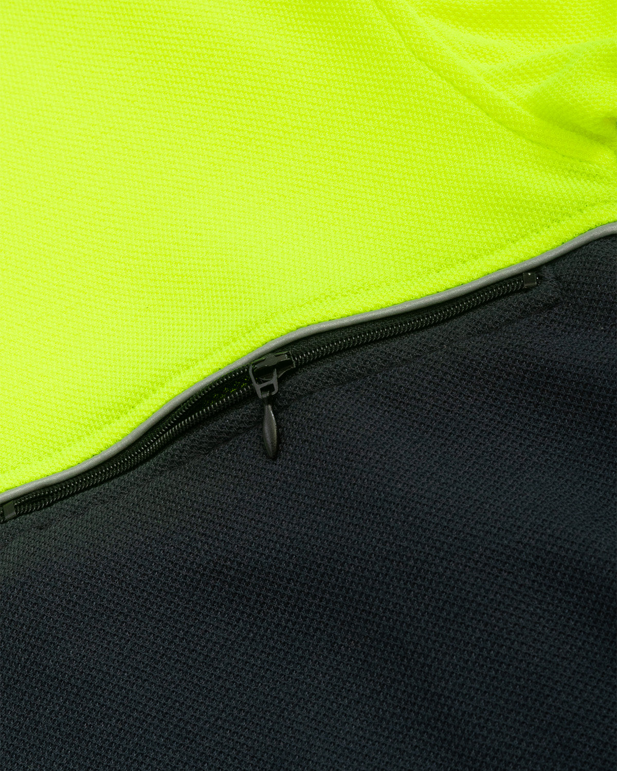 Mocean 354 Two-Tone Polo Safety Shirt for Men with Reflective Sleeves