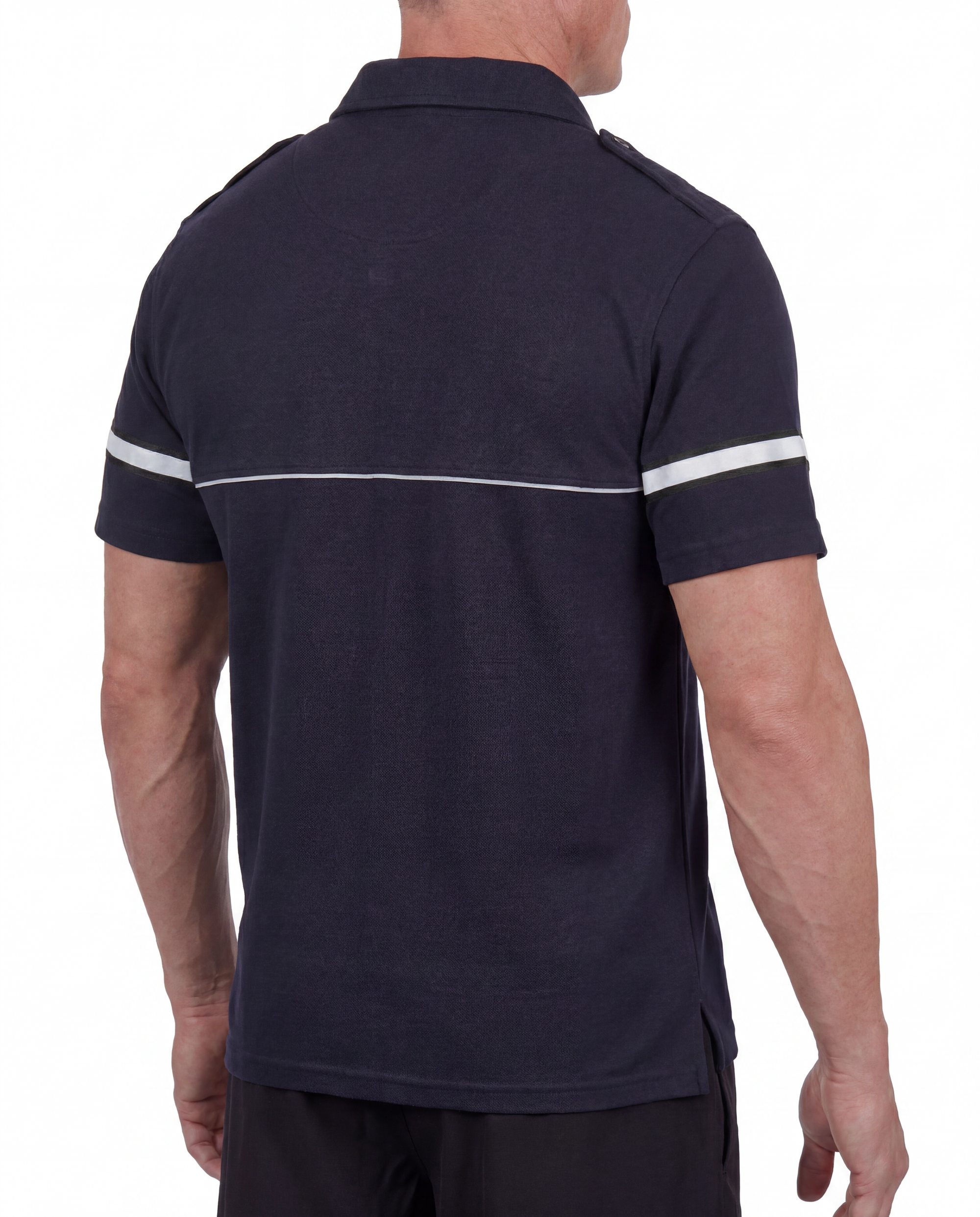 Mocean 354 Two-Tone Polo Safety Shirt for Men with Reflective Sleeves