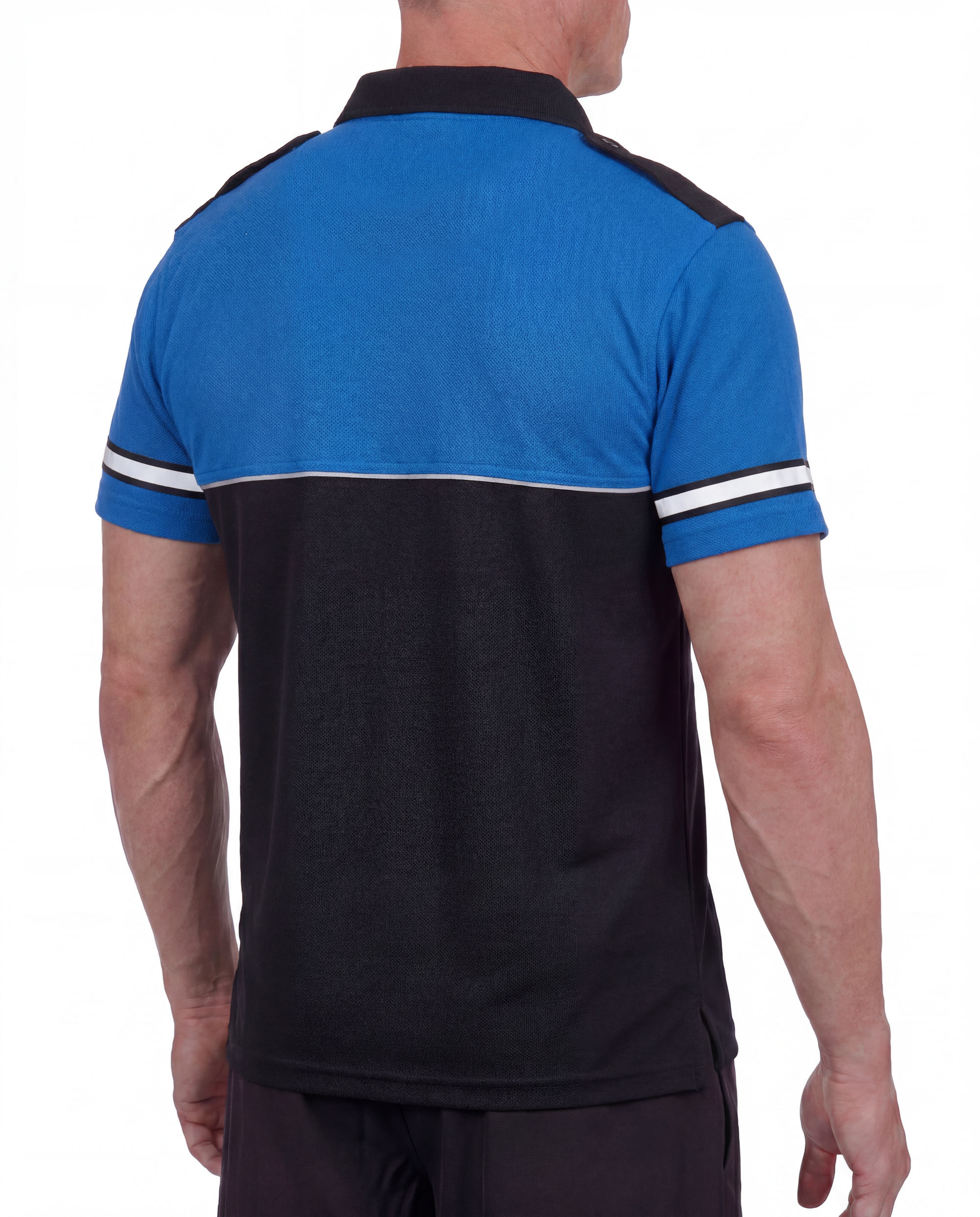 Mocean 354 Two-Tone Polo Safety Shirt for Men with Reflective Sleeves