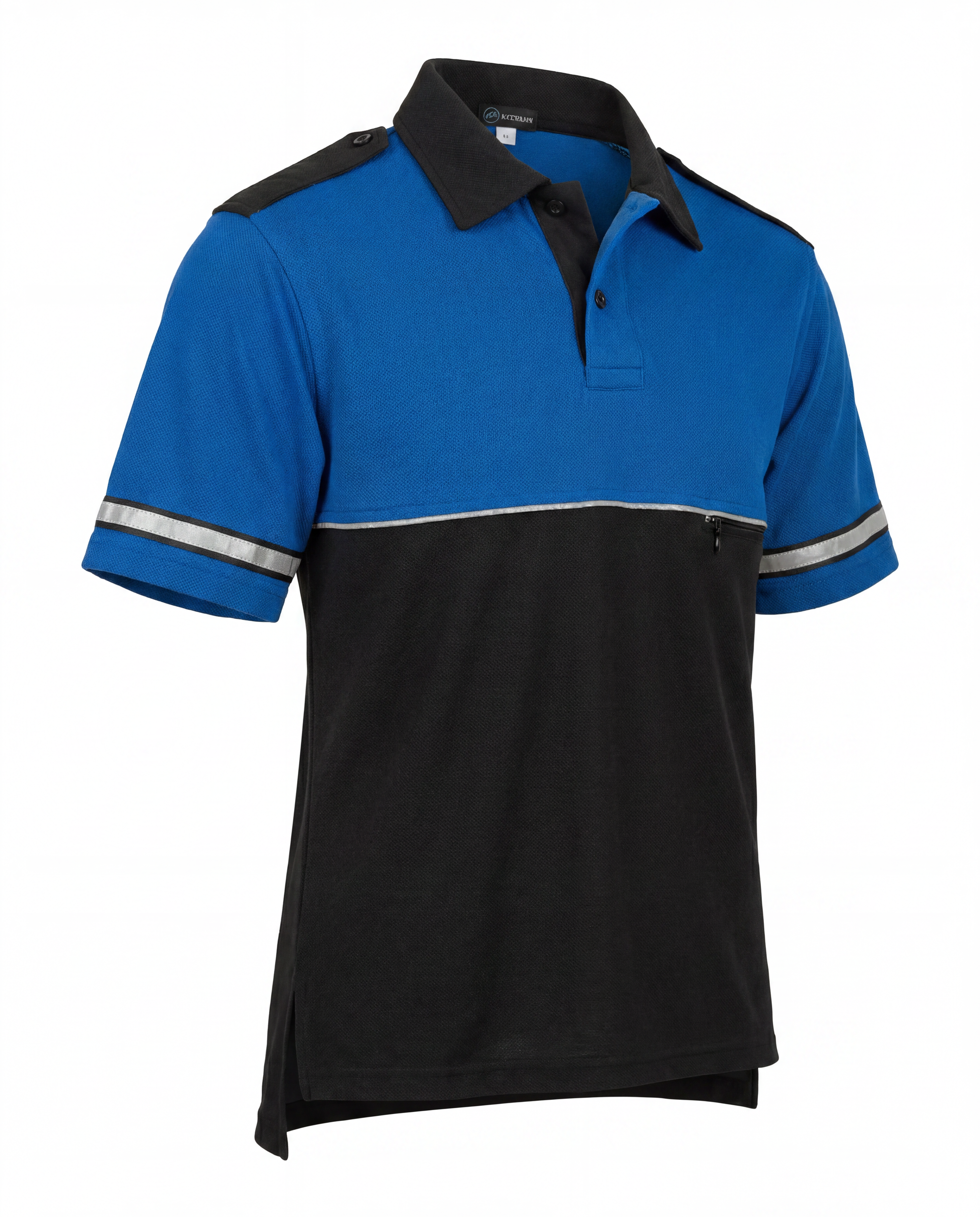 Mocean 354 Two-Tone Polo Safety Shirt for Men with Reflective Sleeves