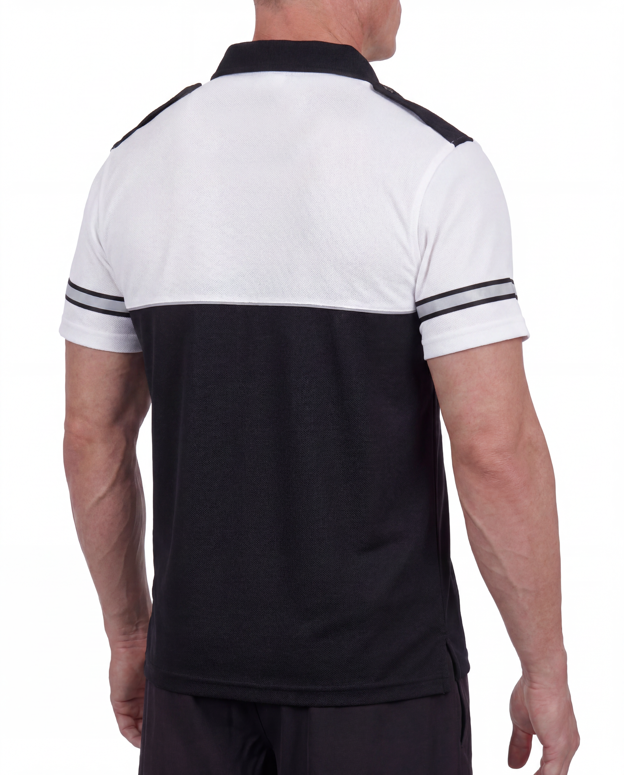 Mocean 354 Two-Tone Polo Safety Shirt for Men with Reflective Sleeves