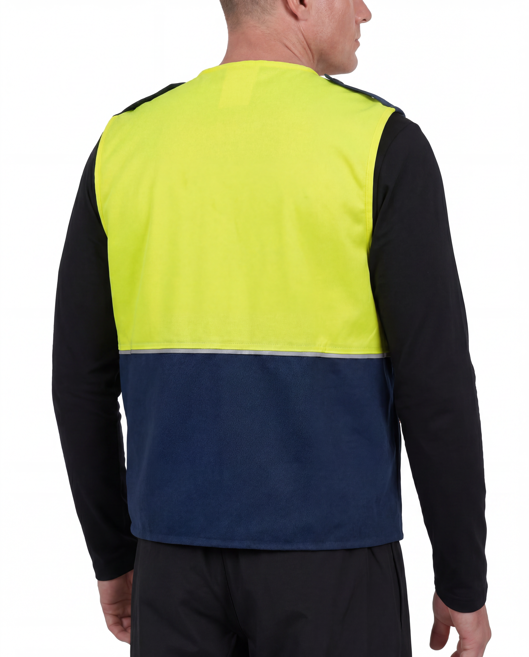 Mocean 0568 Cordura® External Vest Carrier Safety Vest for Men with Reflective Vest Piping, High Visibility Vest for Security