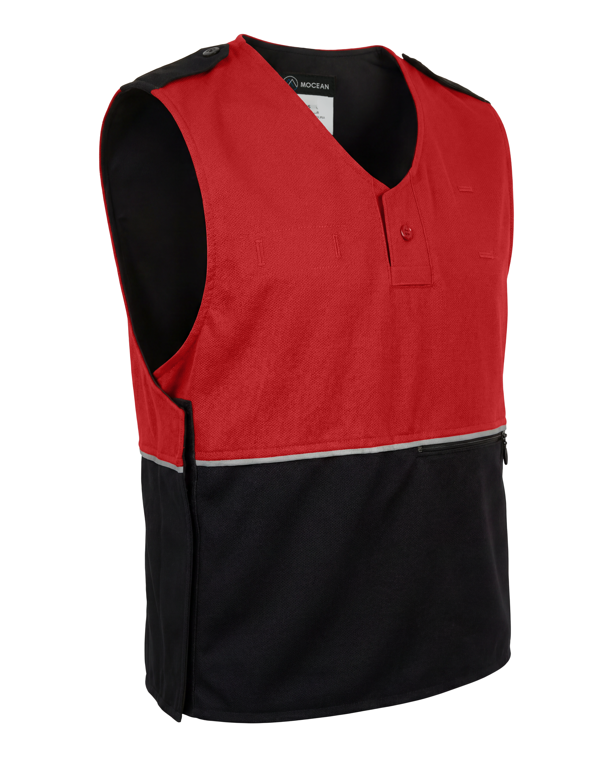 Mocean 0568 Cordura® External Vest Carrier Safety Vest for Men with Reflective Vest Piping, High Visibility Vest for Security