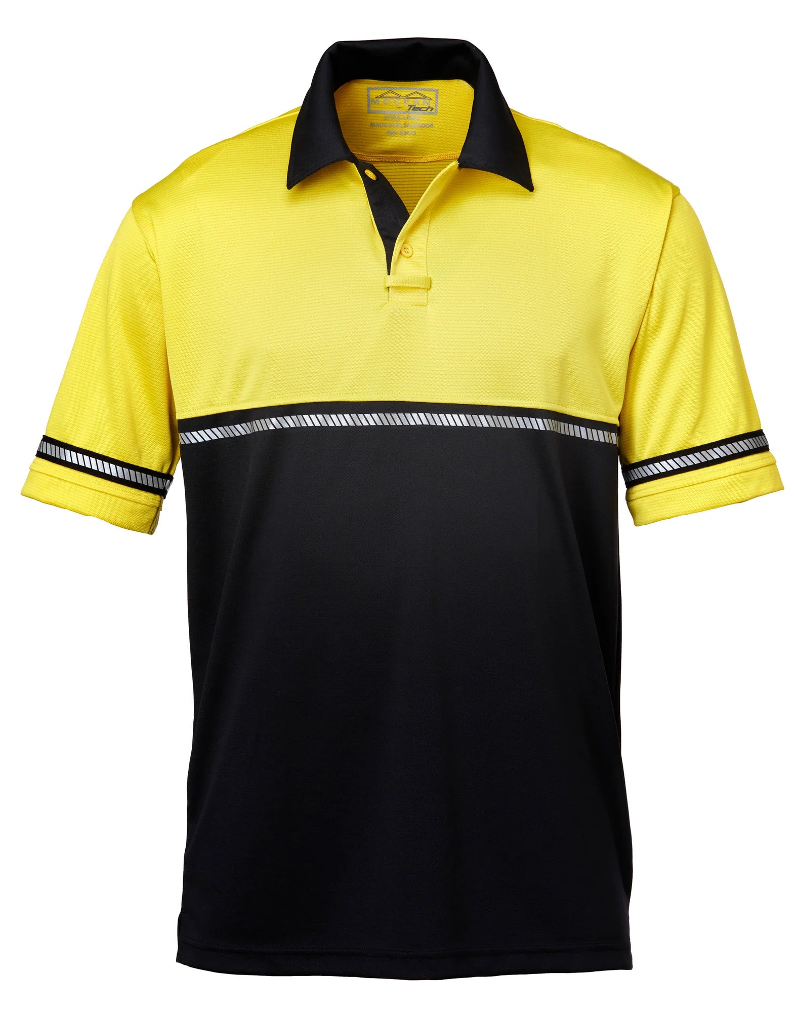 Mocean 402 Men’s Tech Mesh Polo Shirt Reflective Safety Uniform Tactical Shirt   Anti-Odor Hi Vis Shirts for Men